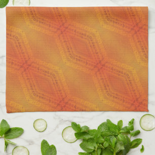 Paño De Cocina Aceptación   Patrón de Shibori Amarillo Naranja Ro