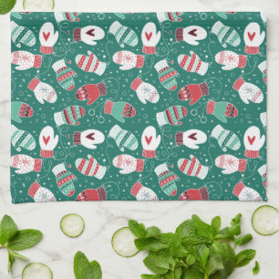 Paño De Cocina Acogedores Navidades de invierno miden el patrón e