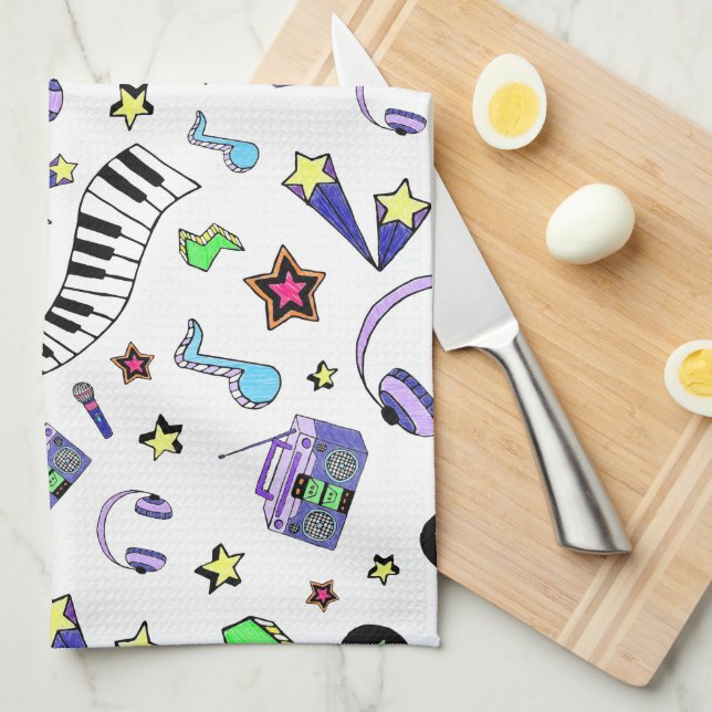 Paño De Cocina Activar la música (Doblado Cuarto)