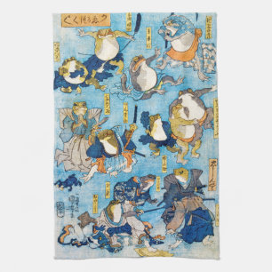 Paño De Cocina Actor Kabuki de rana, Kuniyoshi, Ukiyo-e