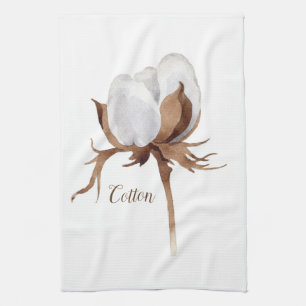 Paño De Cocina Acuarela de flores de algodón