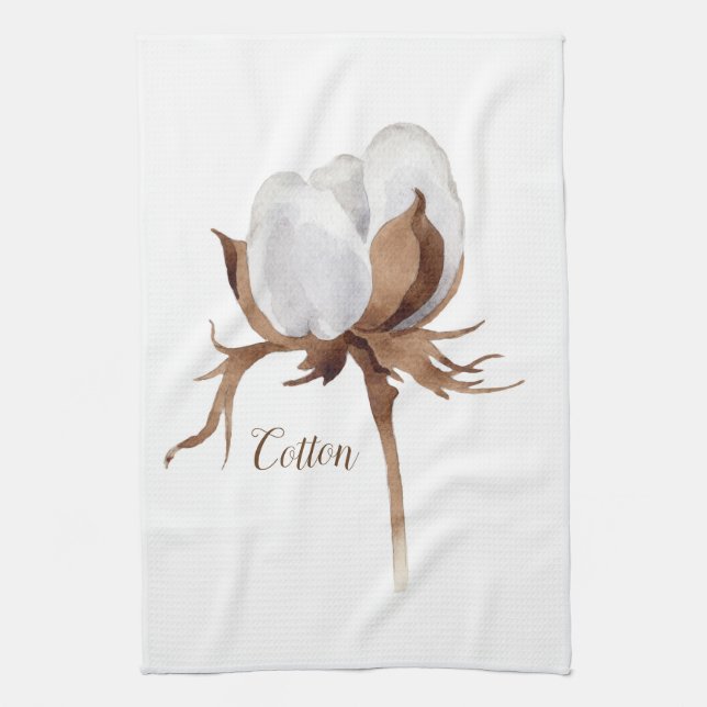 Paño De Cocina Acuarela de flores de algodón (Vertical)