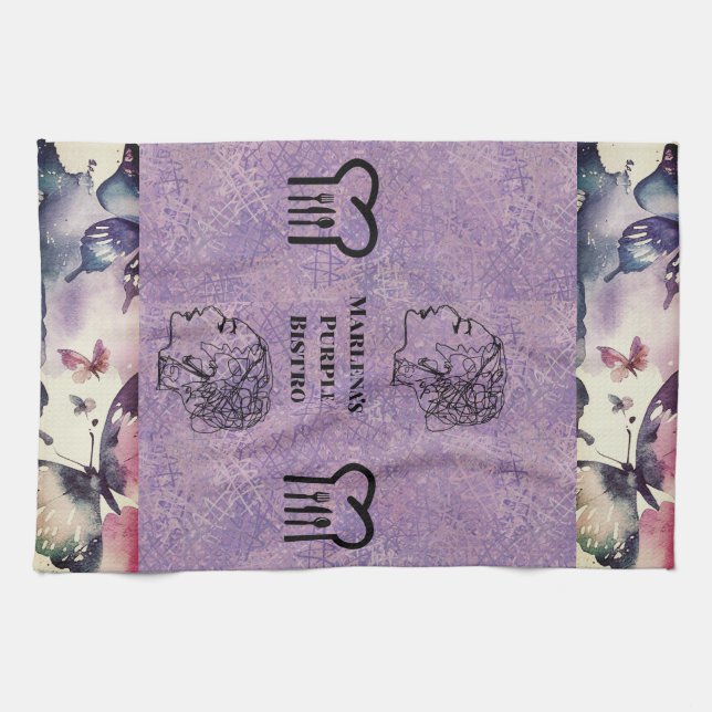 Paño De Cocina Acuarela de mariposa (Horizontal)