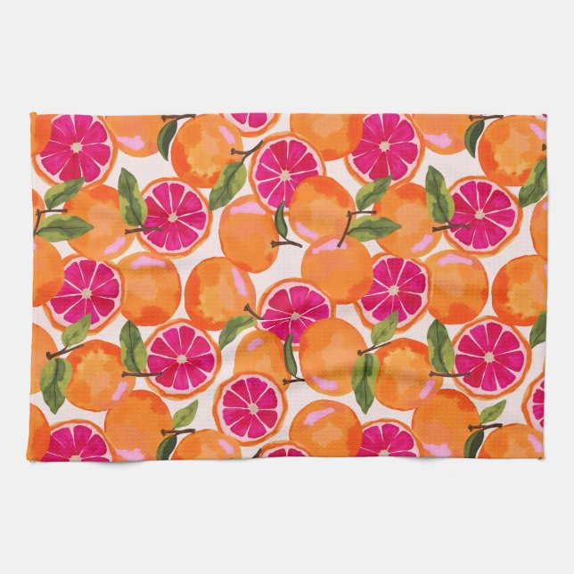 Paño De Cocina Acuarela de pomelo (Horizontal)