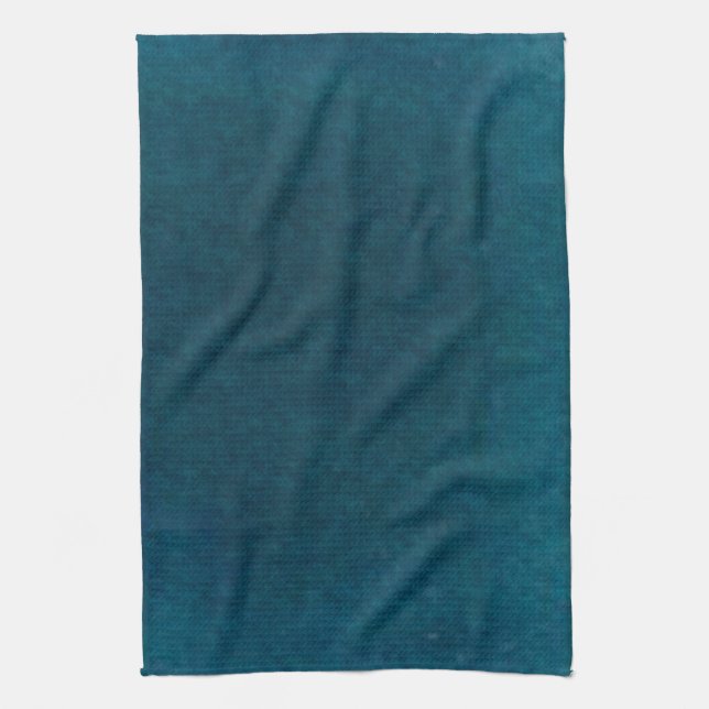 Paño De Cocina Acuarela del mar profundo - azul y aguamarina (Vertical)