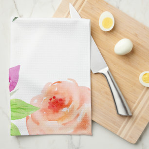Paño De Cocina Acuarela elegante floral