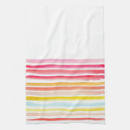 Paño De Cocina acuarela estriada de color veraniego