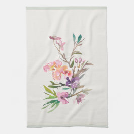 Paño De Cocina Acuarela floral botánica acento primaveral