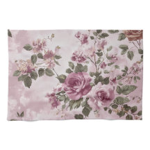Acuarela floral de rosa rosa vintage