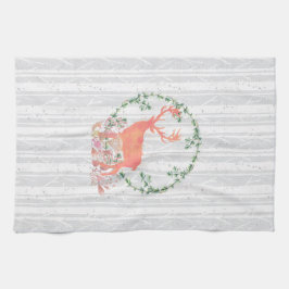 Paño De Cocina Acuarela Rusa Boho para renos