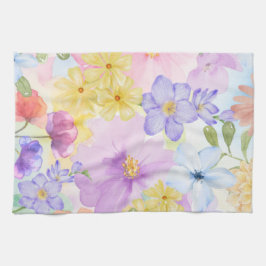 Paño De Cocina Acuarelas florales bonitas
