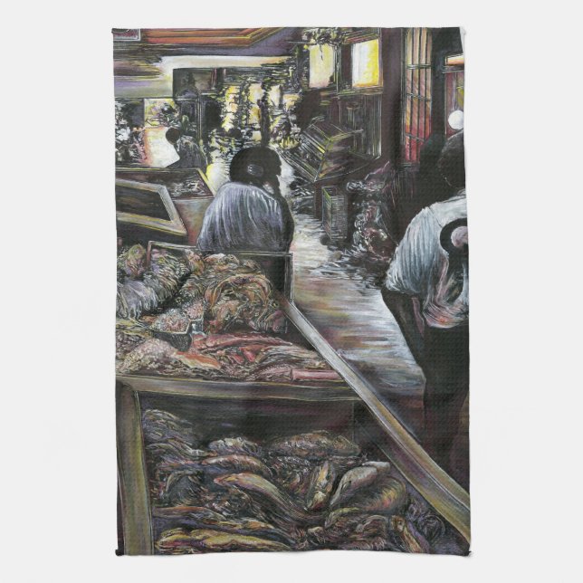 Paño De Cocina Acuático, pero besado con viento del desierto, Jer (Vertical)