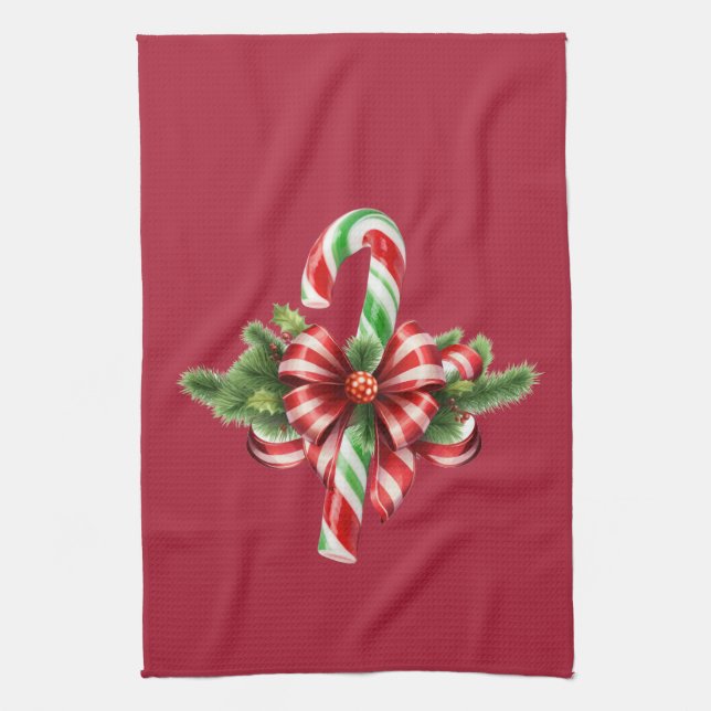 Paño De Cocina Acuerdo de Navidades Candy Cane (Vertical)