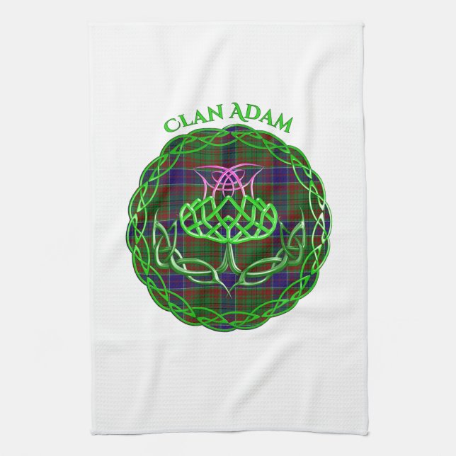 Paño De Cocina Adam Scottish Tartan Celtic Thistle (Vertical)