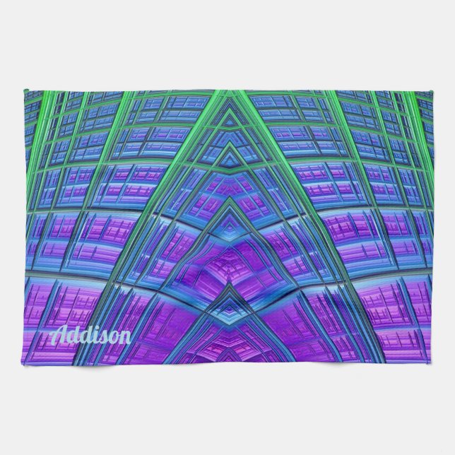 Paño De Cocina ADDISON ~ Morado Verde Azul ~ Cocina ORIGINAL (Horizontal)