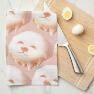 Paño De Cocina Adorable Dog Face Donut