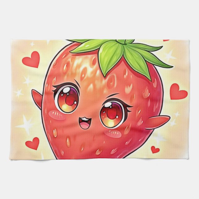Paño De Cocina Adorable dulce fresa bliss (Horizontal)