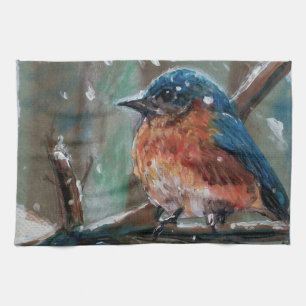Paño De Cocina Adorable Little Eastern Bluebird