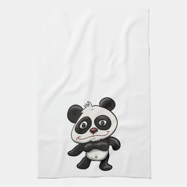 Paño De Cocina Adorable Personalizado Panda (Vertical)