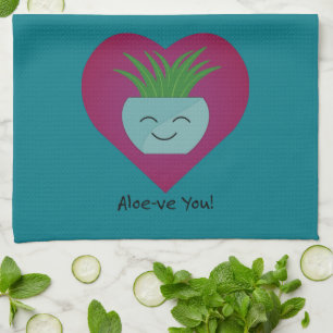 Paño De Cocina Adorablemente gracioso Aloeve You Aloe