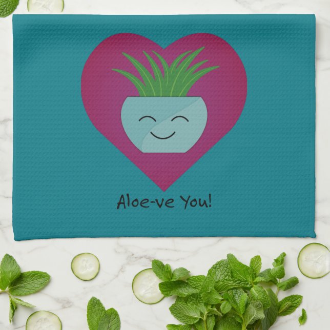 Paño De Cocina Adorablemente gracioso Aloeve You Aloe (Doblado)