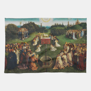 Paño De Cocina Adoración del Cordero Místico de Jan van Eyck Arte