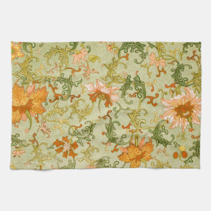Paño De Cocina Adorno Antiguo Chino Jones Flores