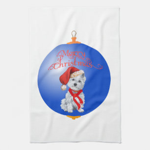 Paño De Cocina Adorno de Navidad de Westie