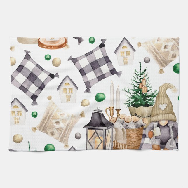 Paño De Cocina Adorno de Navidad Gnomo (Horizontal)