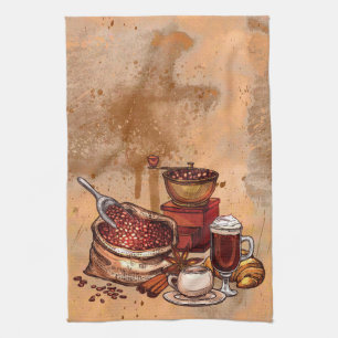 Paño De Cocina Adornos lindos para la cocina de café