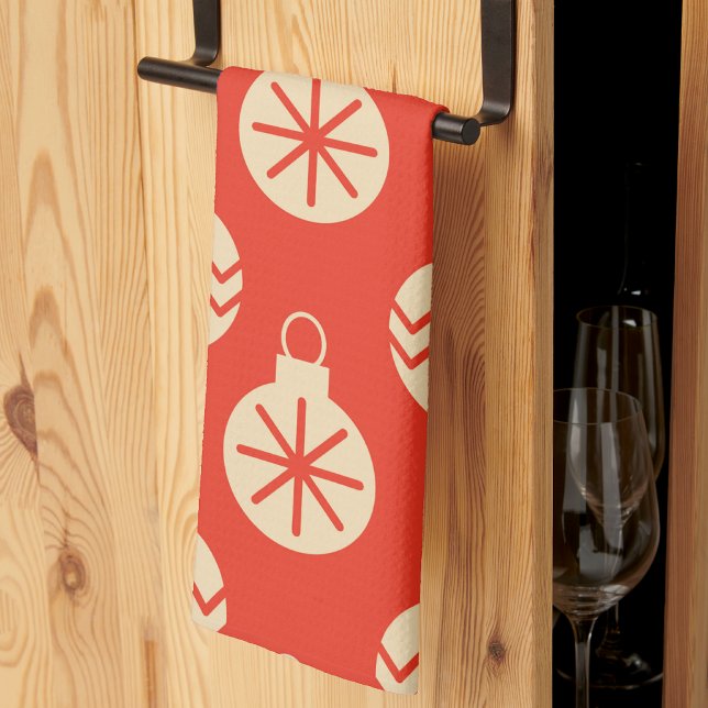 Paño De Cocina Adornos Navideños Retro Coloridos Vintage  (Subido por el creador)