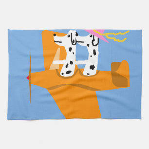 Paño De Cocina Aeroplano y Dalmatians