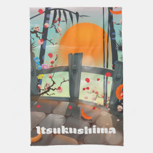 Paño De Cocina Afiche de viaje de Itsukushima Japón