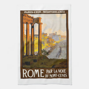 Paño De Cocina Afiche de viaje de la antigua Roma Italia o Roma I