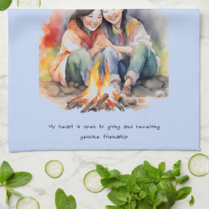 Paño De Cocina Afirmación positiva de amistad