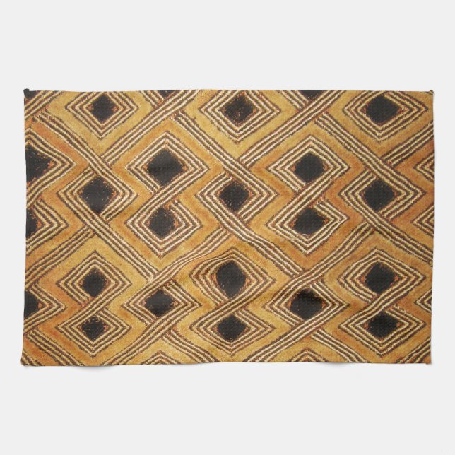 Paño De Cocina África Zaire Congo Kuba Textil (Horizontal)