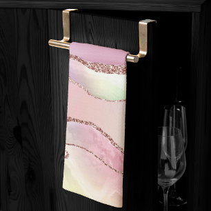 Paño De Cocina Agate de sandía   Neo Mint Green y Cassis Pink