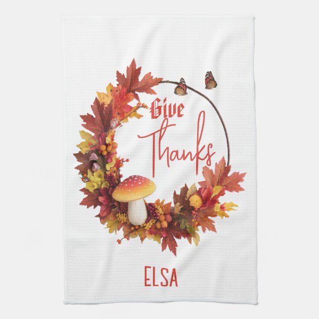 Paño De Cocina Agradecimientos por otoño en Rusia (Vertical)