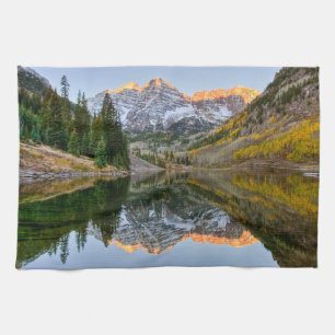 Paño De Cocina Agua Maroon Bells Lake Aspen Trees