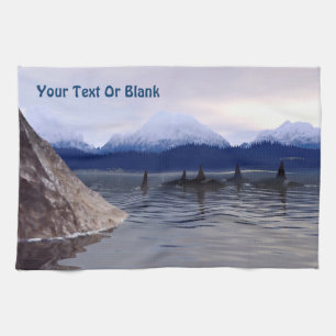 Paño De Cocina Agua oscura Orca