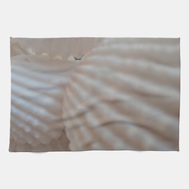 Paño De Cocina Aguas marinas blancas soleadas, marihuana Shell Be (Horizontal)