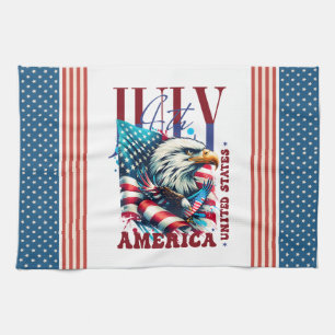 Paño De Cocina Águila Americana del 4 de Julio Sublimación-61904