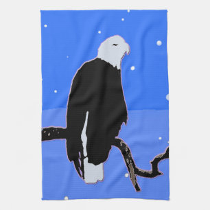 Paño De Cocina Águila calva en invierno - Arte de vida salvaje or