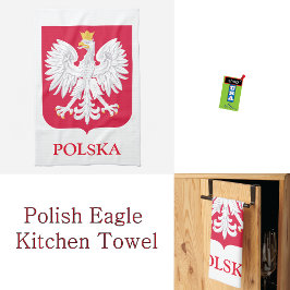 Paño De Cocina Águila polaca 🦅 Polski Polonia Escudo rojo