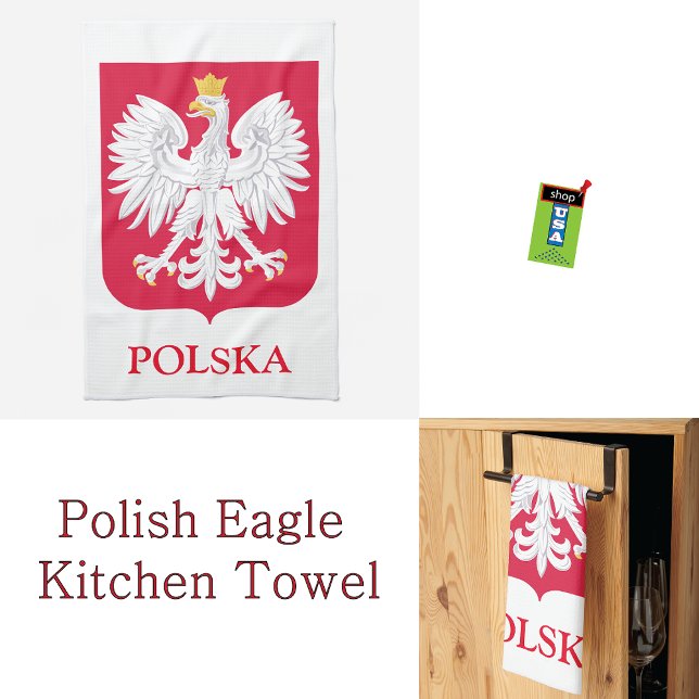 Paño De Cocina Águila polaca 🦅 Polski Polonia Escudo rojo (Subido por el creador)