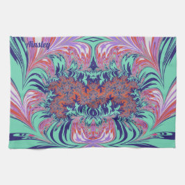 Paño De Cocina AINSLEY ~ Blue Green Red Purple ~ 3D ~