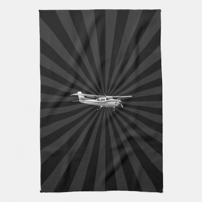 Paño De Cocina Aircraft Classic Cessna Silhouette Sunburst (Vertical)