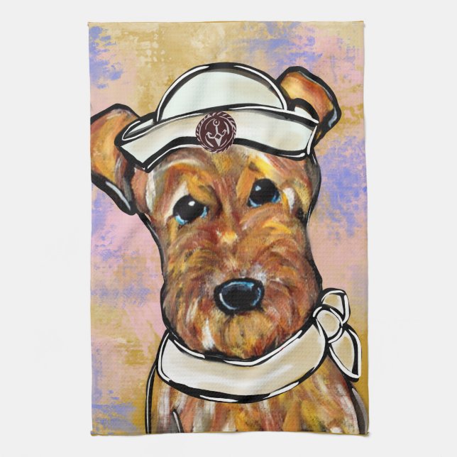 PAÑO DE COCINA AIREDALE TERRIER (Vertical)