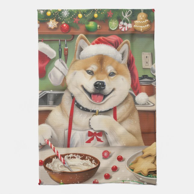 Paño De Cocina Akita Holiday Baking: Navidades festivos (Vertical)
