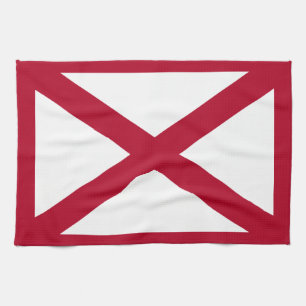 Paño De Cocina Alabama: bandera de la Cruz Carmesí de San Andrés